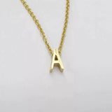 Initial Charm Necklace B Gold