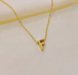 Initial Charm Necklace B Gold