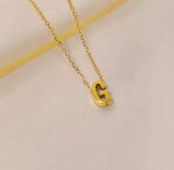 Initial Charm Necklace B Gold