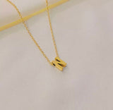 Initial Charm Necklace C Gold