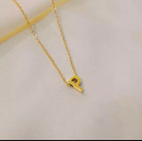 Initial Charm Necklace M Gold