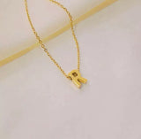 Initial Charm Necklace B Gold