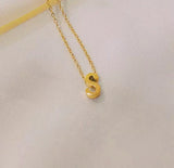 Initial Charm Necklace B Gold