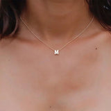 Initial Charm Necklace M Gold