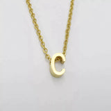 Initial Charm Necklace B Gold