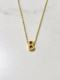 Initial Charm Necklace A Gold