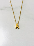 Initial Charm Necklace C Gold