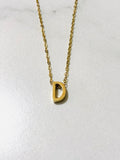 Initial Charm Necklace C Gold