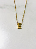 Initial Charm Necklace A Gold