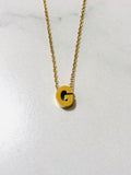 Initial Charm Necklace A Gold