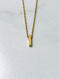 Initial Charm Necklace A Gold