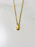 Initial Charm Necklace M Gold