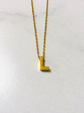 Initial Charm Necklace C Gold