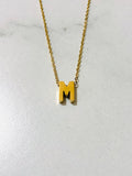 Initial Charm Necklace C Gold