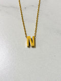 Initial Charm Necklace C Gold