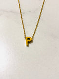 Initial Charm Necklace C Gold