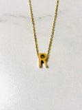 Initial Charm Necklace C Gold