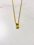 Initial Charm Necklace C Gold