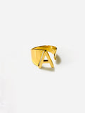 R Initial Ring Gold