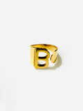 J Initial Ring Gold