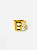 R Initial Ring Gold