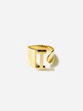 R Initial Ring Gold