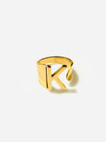 S Initial Ring Gold