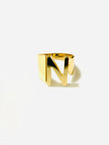 R Initial Ring Gold