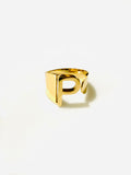 J Initial Ring Gold