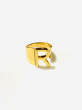 S Initial Ring Gold