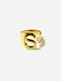 M Initial Ring Gold