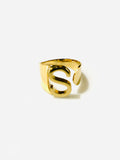 R Initial Ring Gold