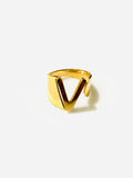 M Initial Ring Gold