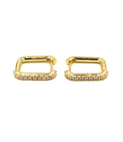 Tina Rectangular Hoops Gold