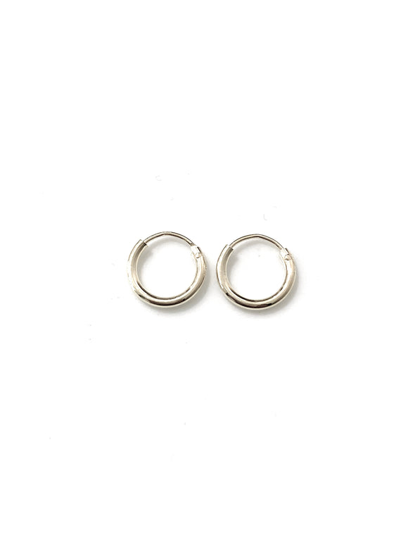 Mini Thin Hoops  Silver