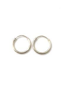 Midi Thin Hoops  Silver