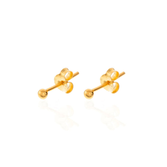 Sterling Silver Mini Studs Gold