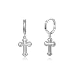 Cross Hoops Silver