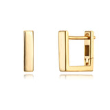 Square Hoops Gold