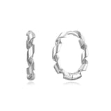 Sterling Silver Sequential Hoops