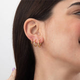 Sterling Silver Sequential Hoops Gold