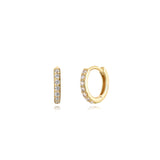 Sterling Silver Zirconia Hoops Gold