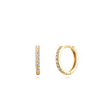 Sterling Silver Zirconia Hoops Gold