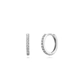 Sterling Silver Zirconia Hoops Gold