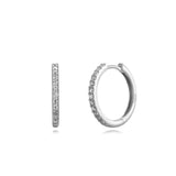 Sterling Silver Zirconia Hoops Gold