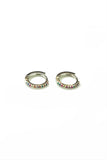 Black Zoe Hoops Gold