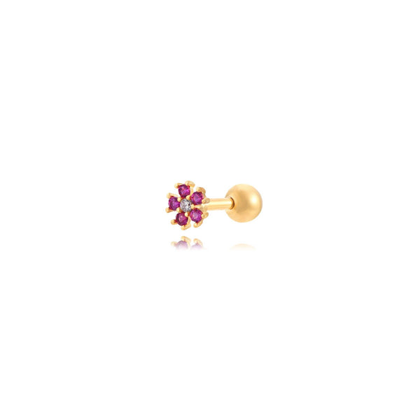 Flower Piercing Gold/Pink