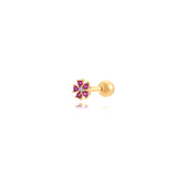 Flower Piercing Gold/White