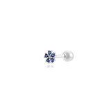 Flower Piercing Silver/White