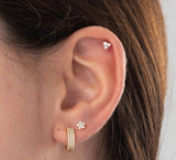 Flower Piercing Gold/Pink